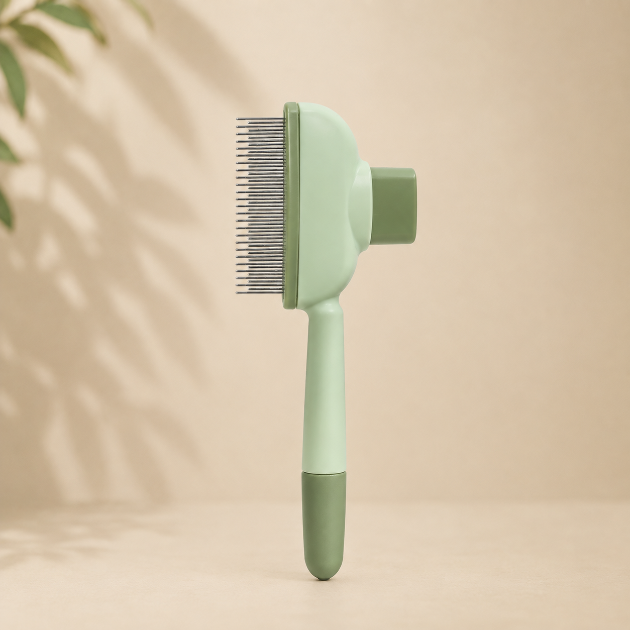 Self-Cleaning Pet Grooming Comb | Fine & Dense Stainless Steel Comb for Cats & Dogs