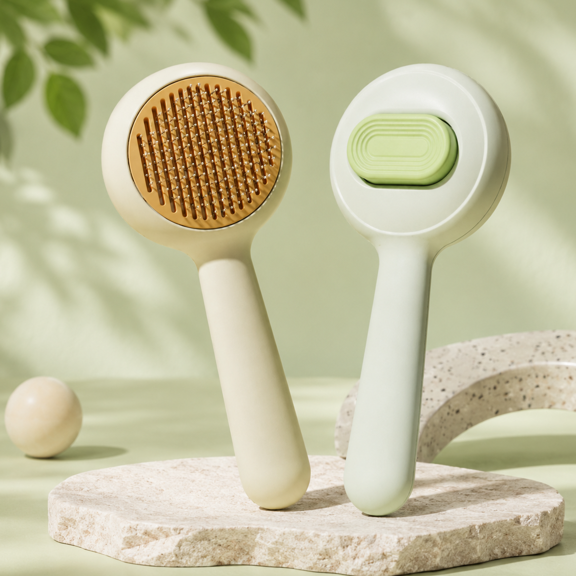 Self-Cleaning Pet Grooming Brush