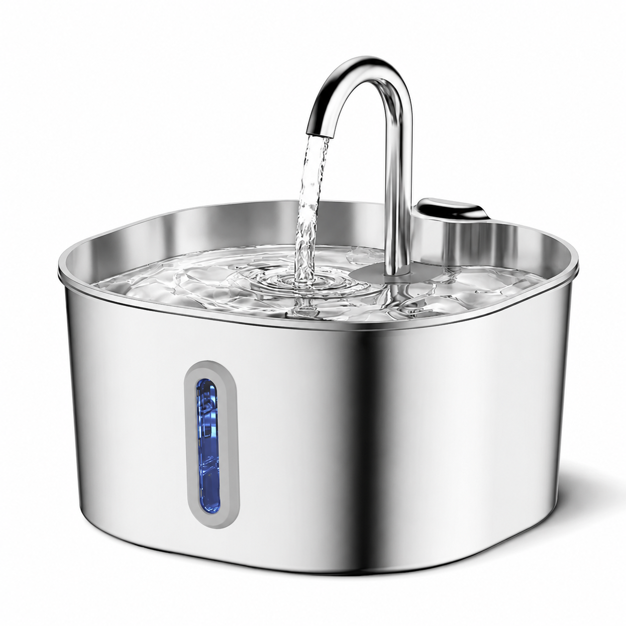 Premium Stainless Steel Cat Water Fountain 2.2L