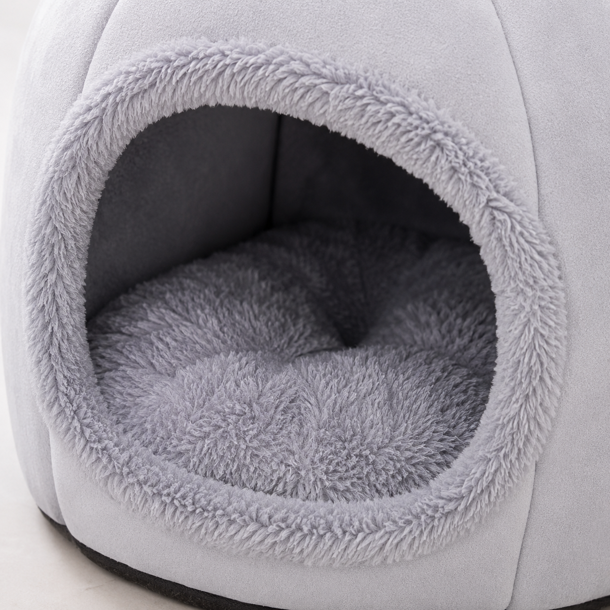 Cozy Cat Cave Bed – Plush Indoor Hideaway with Removable Cushion