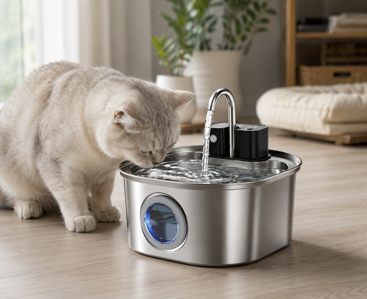 Wireless Stainless Steel Cat Water Fountain 3.2L